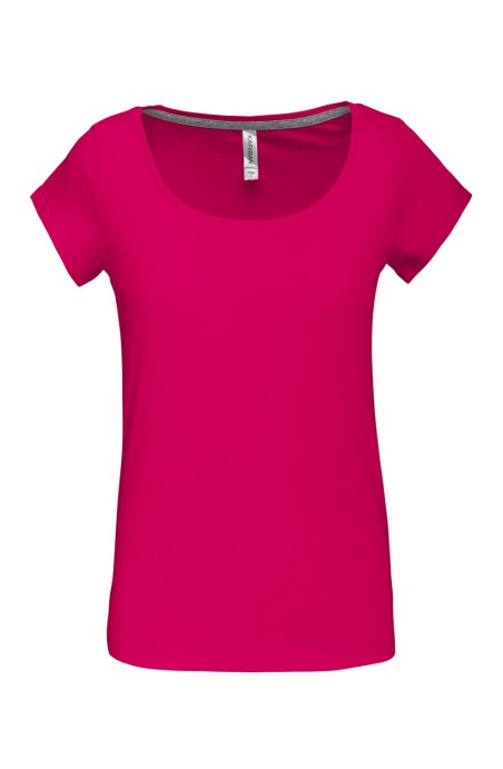 Tee-shirt femme coupe ajustée fuchsia Tee-shirt femme coupe ajustée fuchsia