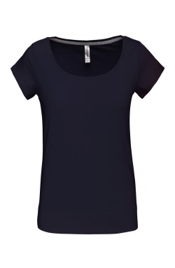 Tee-shirt femme coupe ajustée marine Tee-shirt femme coupe ajustée marine