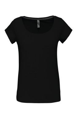 Tee-shirt femme coupe ajustée noir Tee-shirt femme coupe ajustée noir