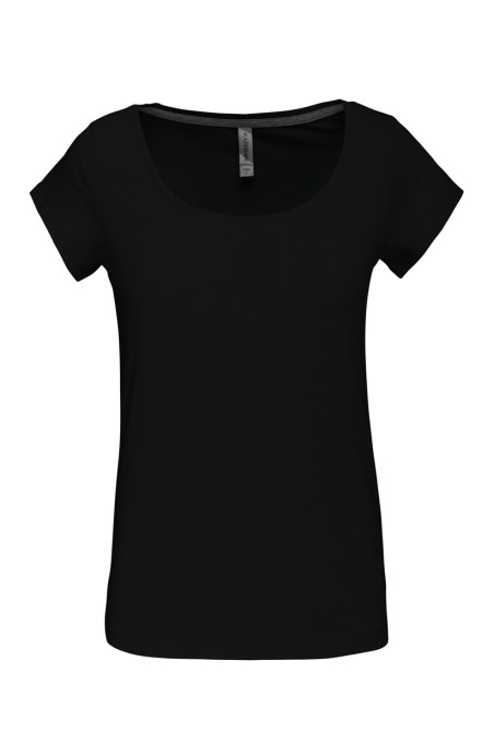 Tee-shirt femme coupe ajustée noir Tee-shirt femme coupe ajustée noir