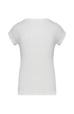 Tee-shirt femme coupe ajustée blanc Tee-shirt femme coupe ajustée blanc
