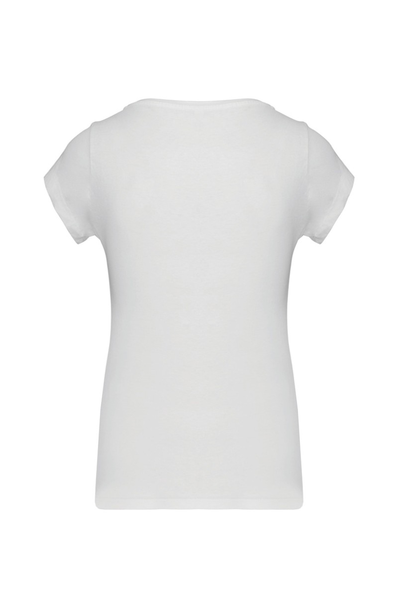 Tee-shirt femme coupe ajustée blanc