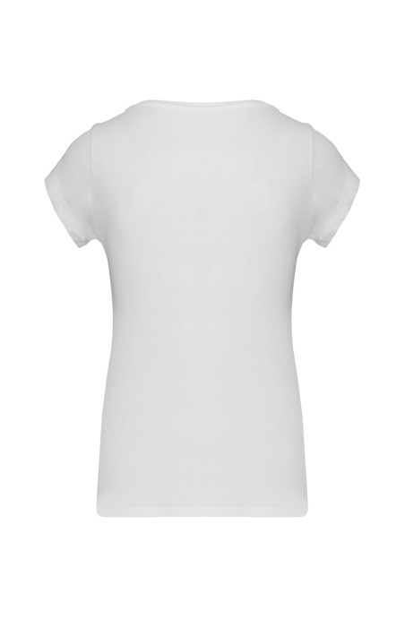 Tee-shirt femme coupe ajustée blanc Tee-shirt femme coupe ajustée blanc