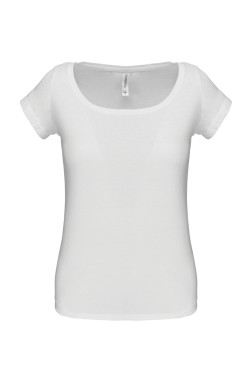 Tee-shirt femme coupe ajustée blanc Tee-shirt femme coupe ajustée blanc