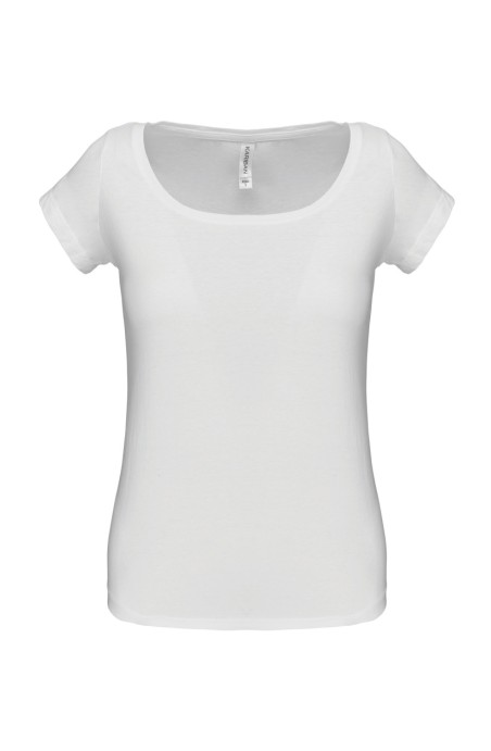 Tee-shirt femme coupe ajustée blanc Tee-shirt femme coupe ajustée blanc