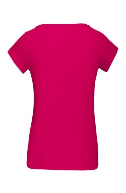 Tee-shirt femme coupe ajustée rose Tee-shirt femme coupe ajustée rose