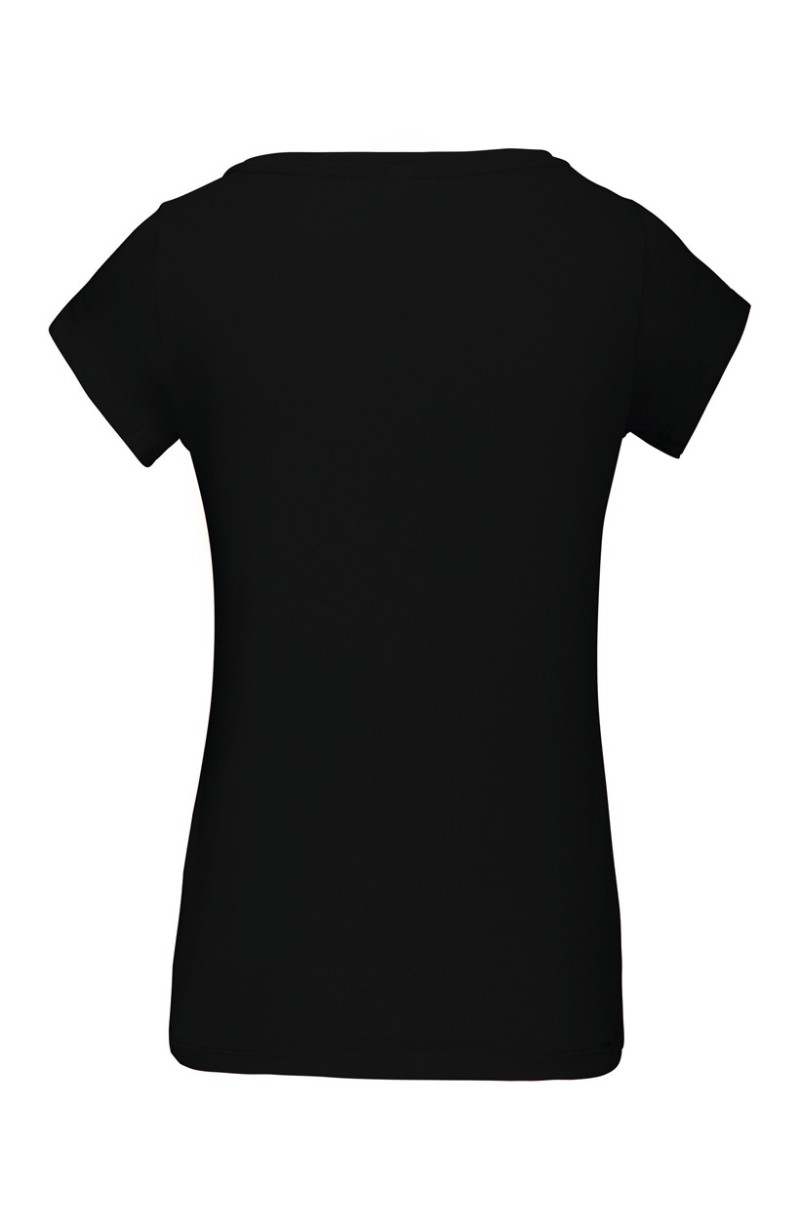 Tee-shirt femme coupe ajustée noir