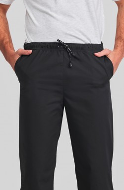 Pantalon professionnel unisexe taille élastique noir ALIX