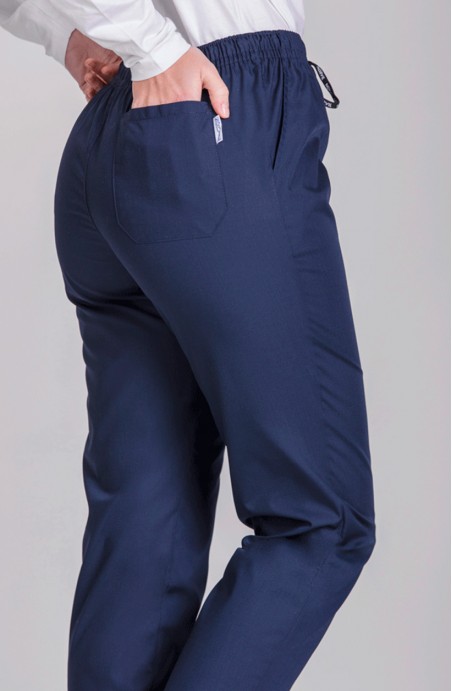 Pantalon Mixte Femme et Homme droit, Taille élastiquée, Sans poche