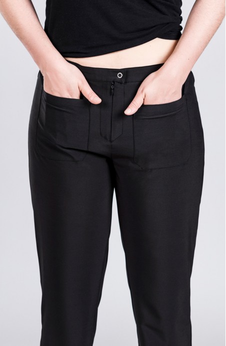 Pantalon de femme de chambre noir Ange