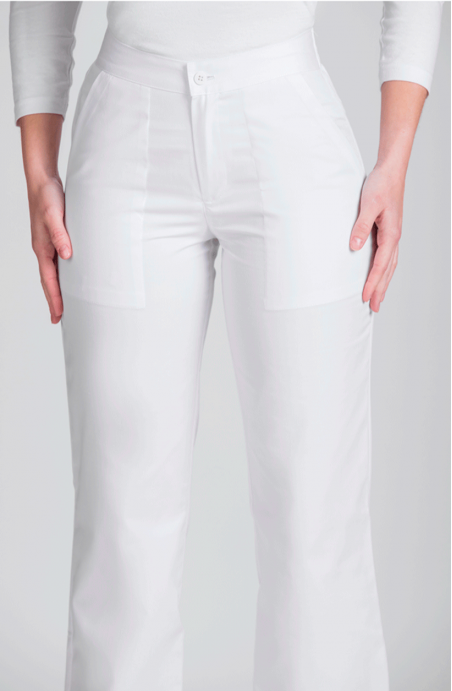 Pantalon d'aide soignante blanc à élastique Atos