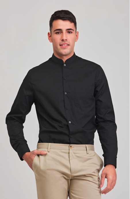 Chemise de serveur col mao noire Chloé