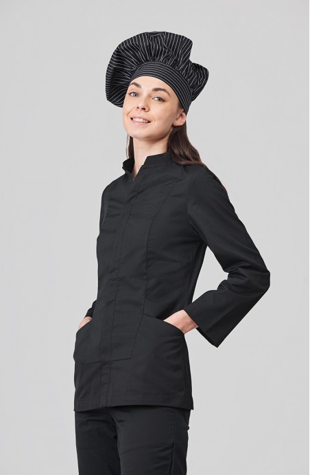 Veste de cuisine femme noire