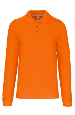 Polo homme manches longues orange Polo homme manches longues orange