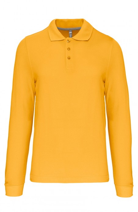 Polo homme manches longues yellow