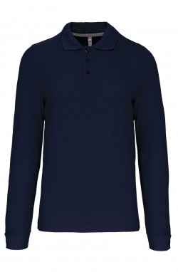 Polo homme manches longues Navy