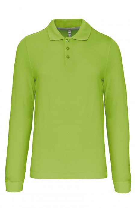 Polo homme manches longues lime