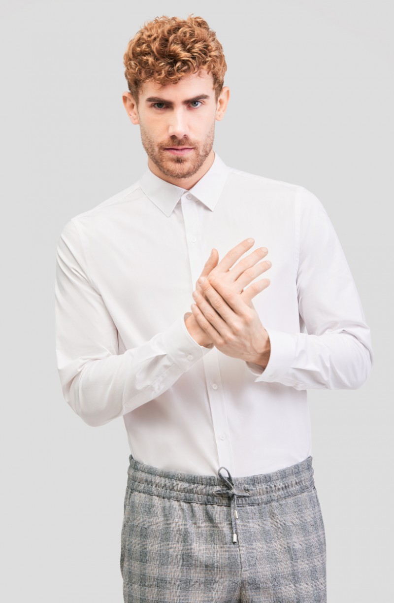 Chemise de réceptionniste blanche manches longues Tijéo