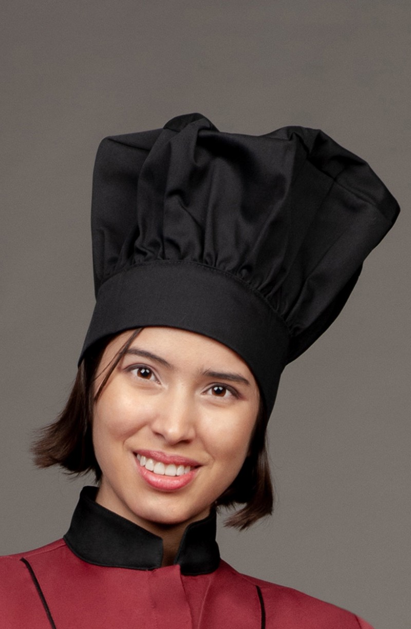 Toque de cuisinier noire