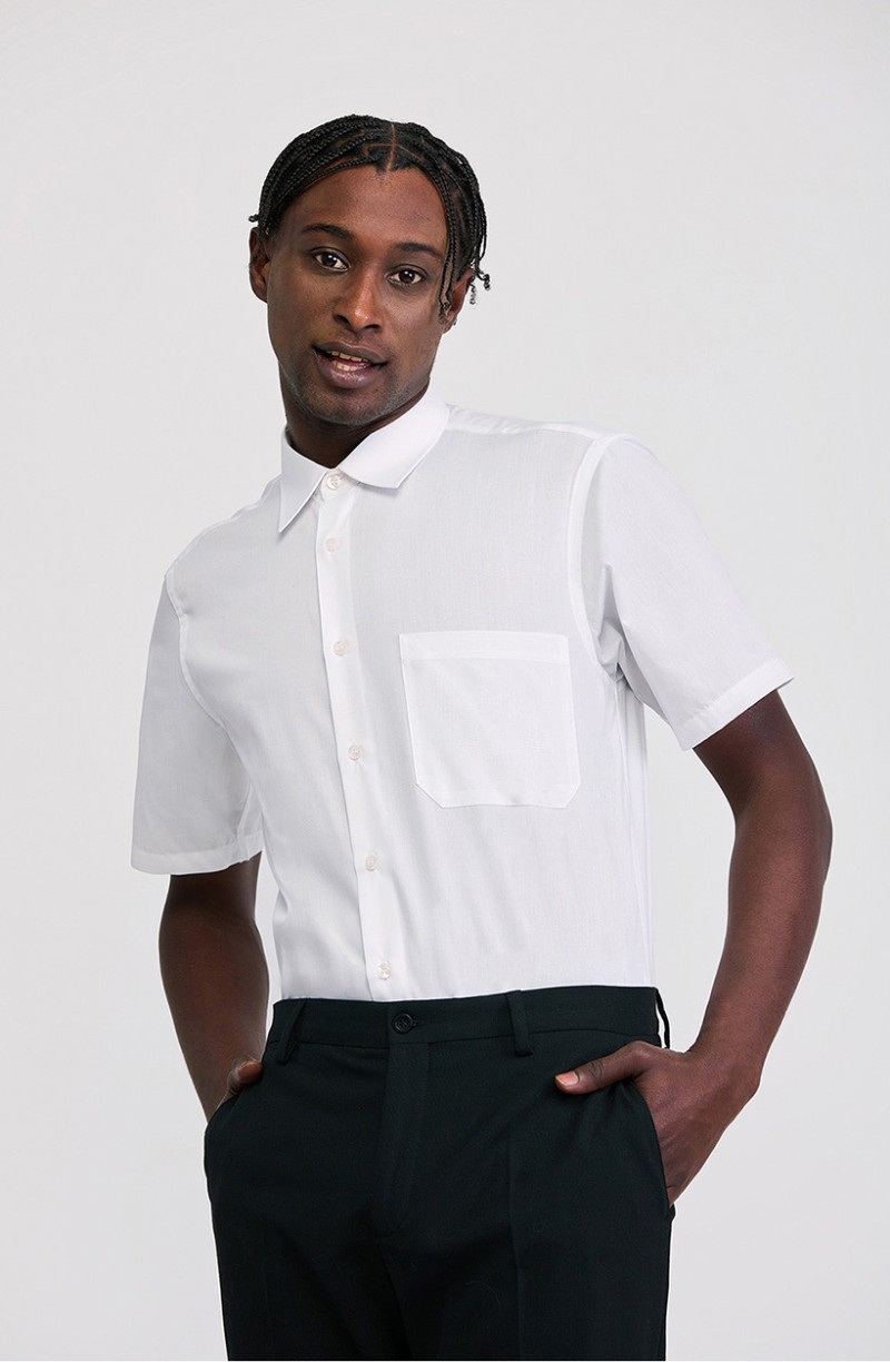 Chemise de service manches courtes blanche