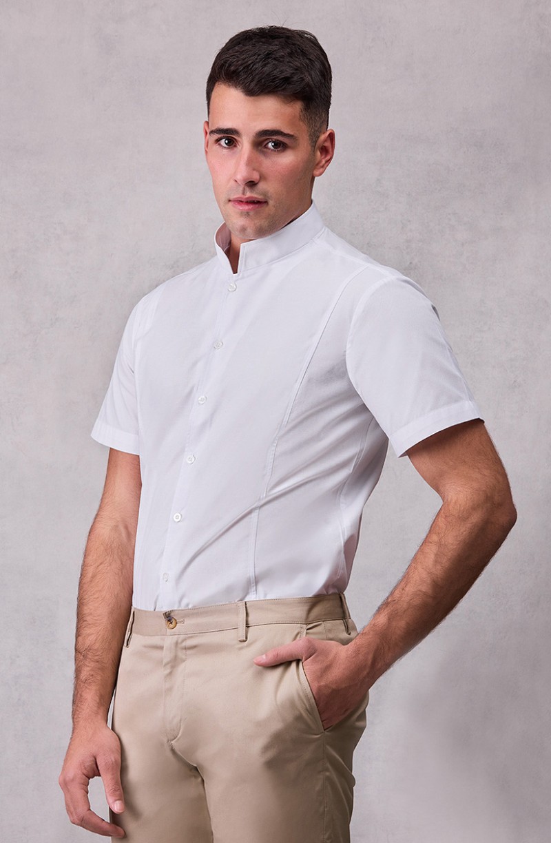 Chemisette de réceptionniste col officier