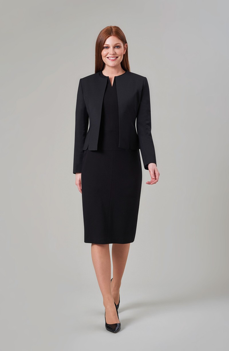 Veste femme courte noire de directrice d'hôtel