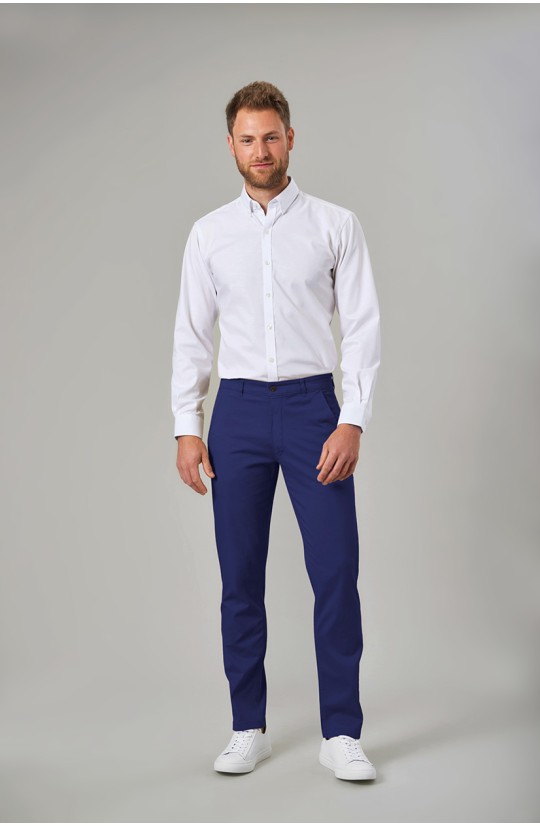 Pantalon chino été de service bleu royal