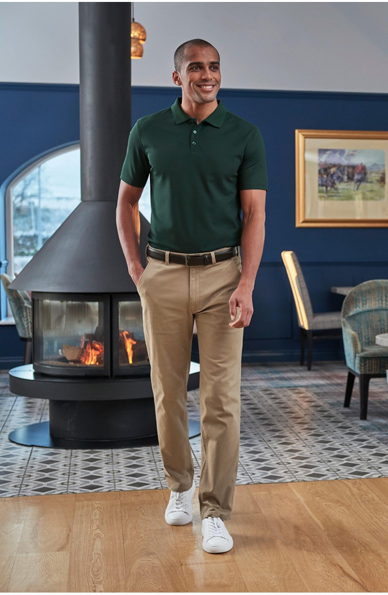 Pantalon été décontracté homme pour l'hôtellerie coloris beige