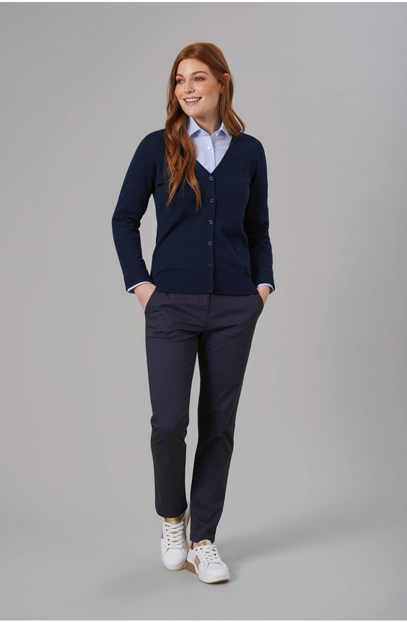 Chino professionnel femme bleu marine