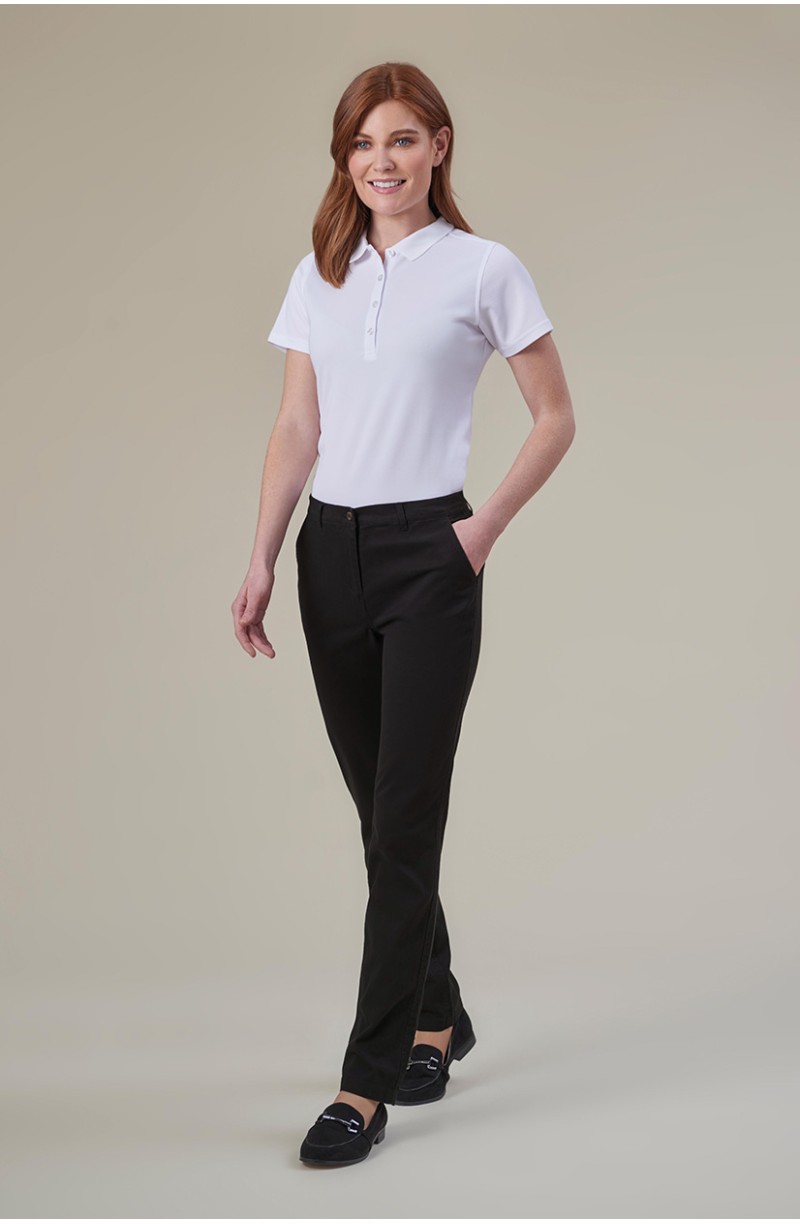 Chino femme noir en pur coton