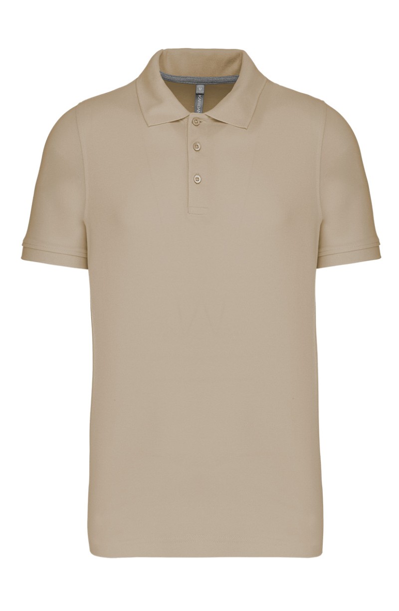 Polo de serveur manches courtes en coton light sand
