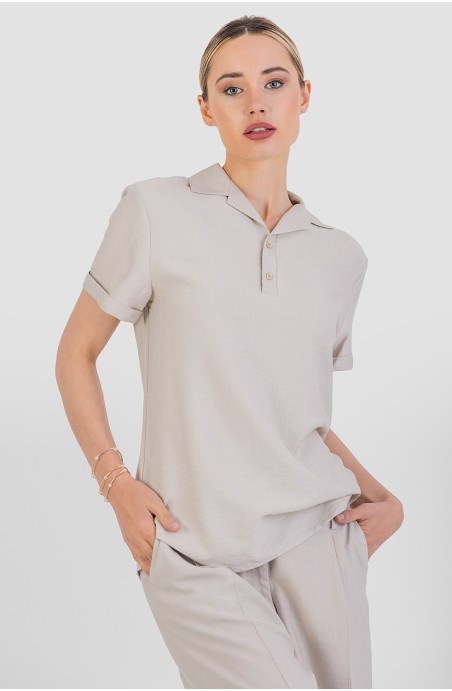 Chemise de service estivale beige Chemise de service estivale beige
