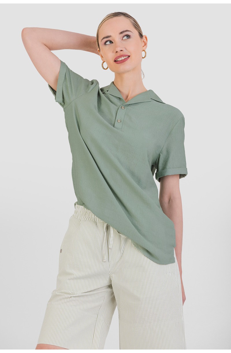 Bermuda rayé en coton pour plagiste