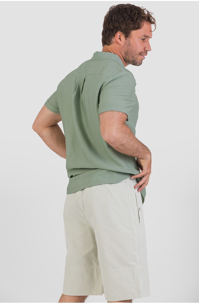 Bermuda rayé en coton pour beach club