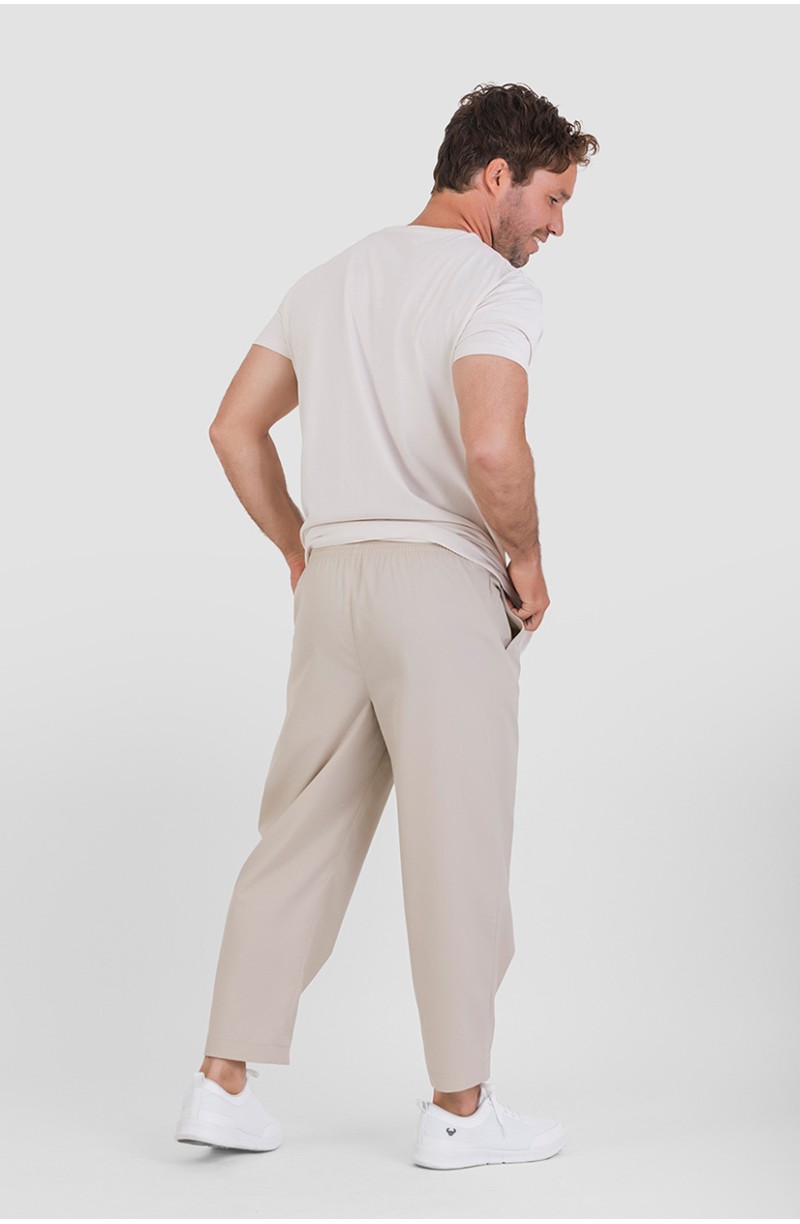 Pantacourt de spa beige coupe carotte