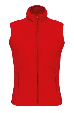 Gilet polaire femme rouge