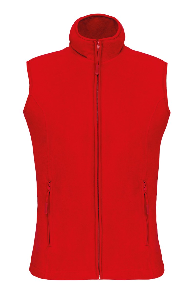 Gilet polaire femme rouge