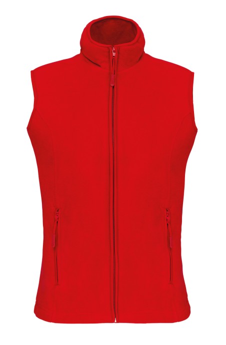 Gilet polaire femme rouge