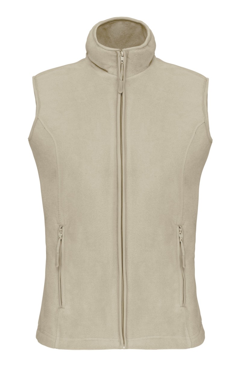 Gilet polaire femme beige