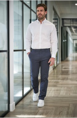 Chino homme coupe slim bleu airforce