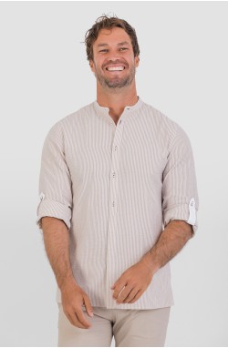 Chemise unisexe beige bord de mer