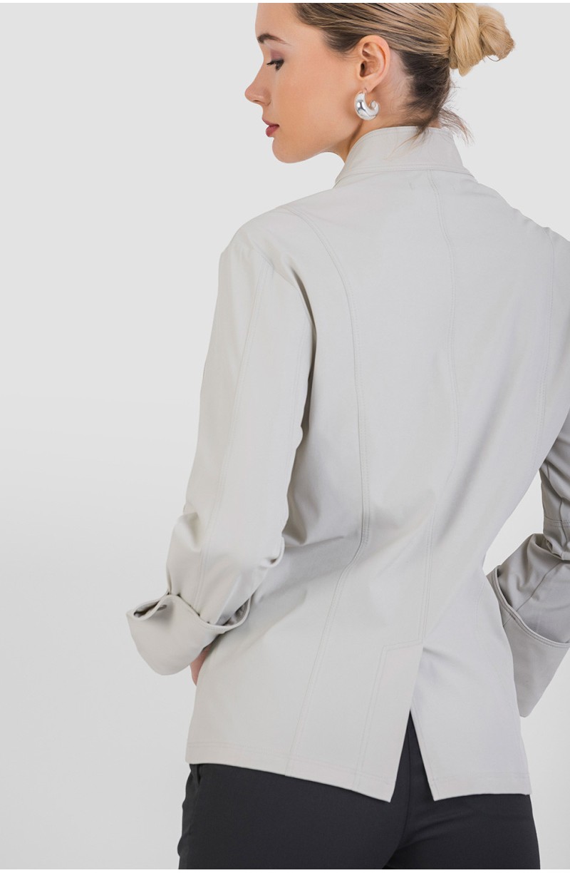 Veste de cuisine unisexe beige