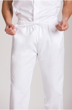 Pantalon professionnel esthétique blanc