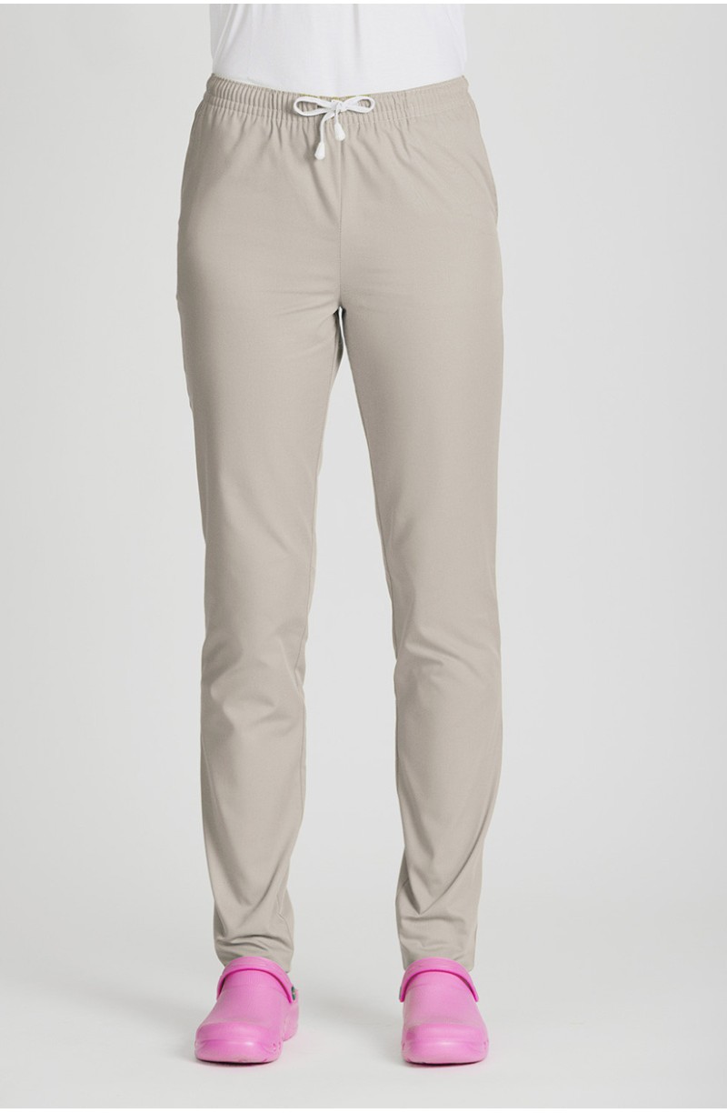 Pantalon professionnel esthétique écru