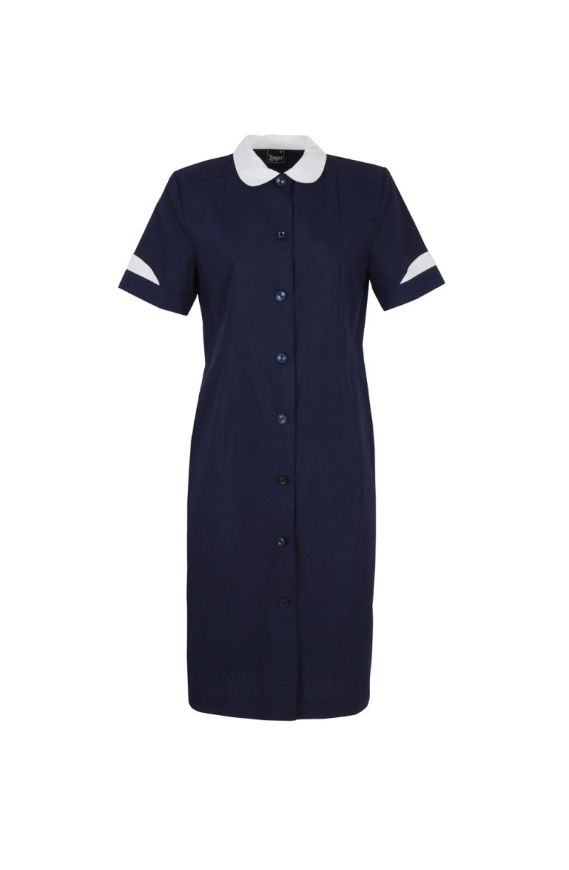 Blouse de femme de chambre col claudine