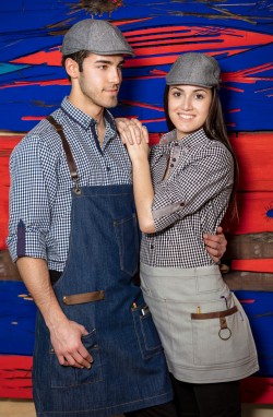 Chemise de service à carreaux