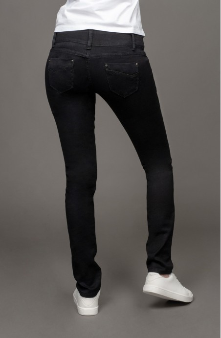 Jeans NINA noir coupe slim coton élasthanne